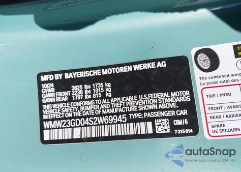 2025 Mini Hardtop Cooper S из США, поврежденный, VIN WMW23GD04S2W69945